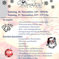 Plakat zum Nikolausmarkt am Heimathaus in Hauenhorst