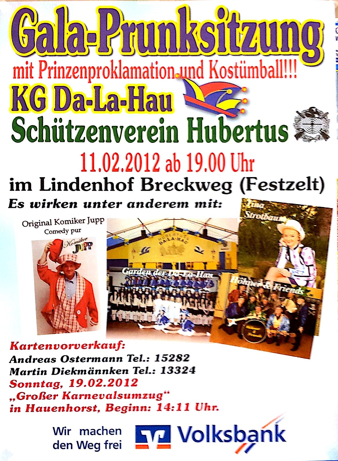 Gala-Prunksitzung mit Prinzenproklamation und Kostümball!